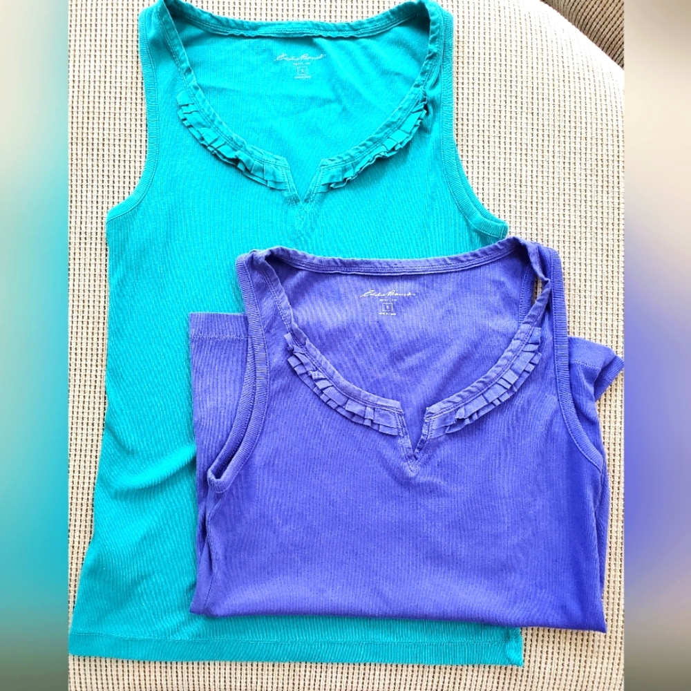 Bundle of 2 Eddie Bauer simple yet elegant tanks